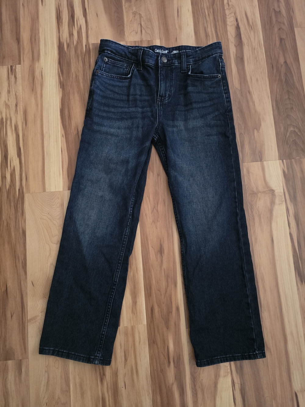 Cat & Jack Boys Dark Blue Relaxed Straight Jeans